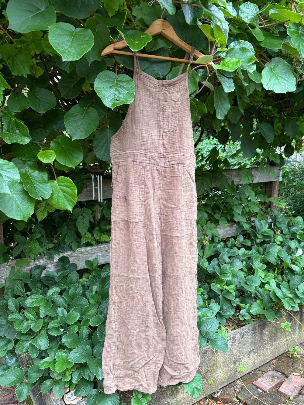 elleborn 100% Cotton Double Gauze Wide-Leg Jumpsuit